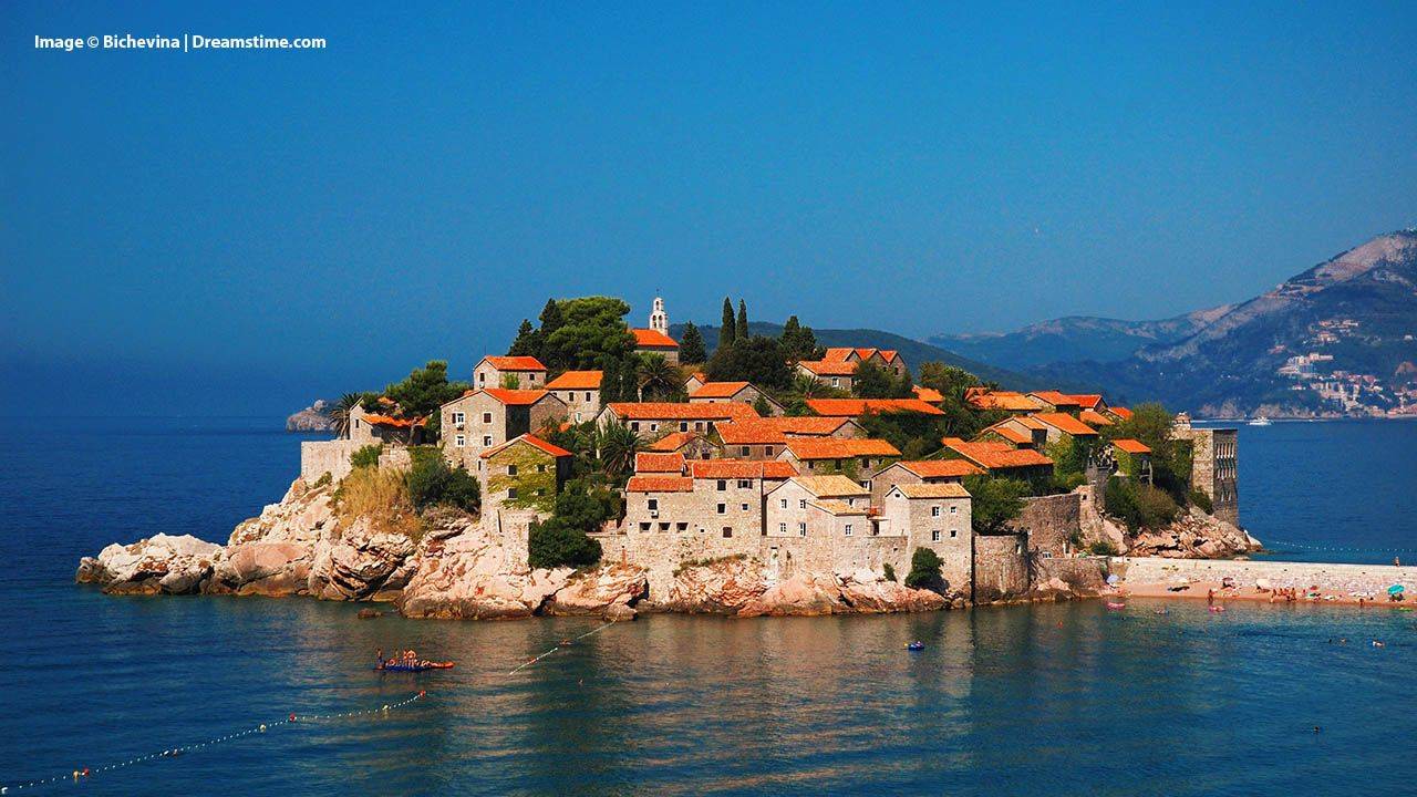 Sveti Stefan in Montenegro, one of Europe’s cheapest destinations