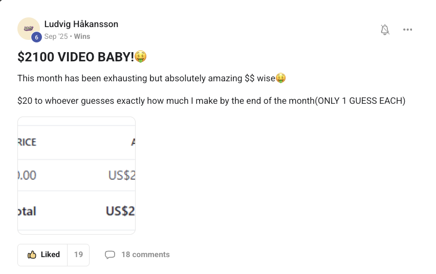 Ludvig Hakansson: $2100 video