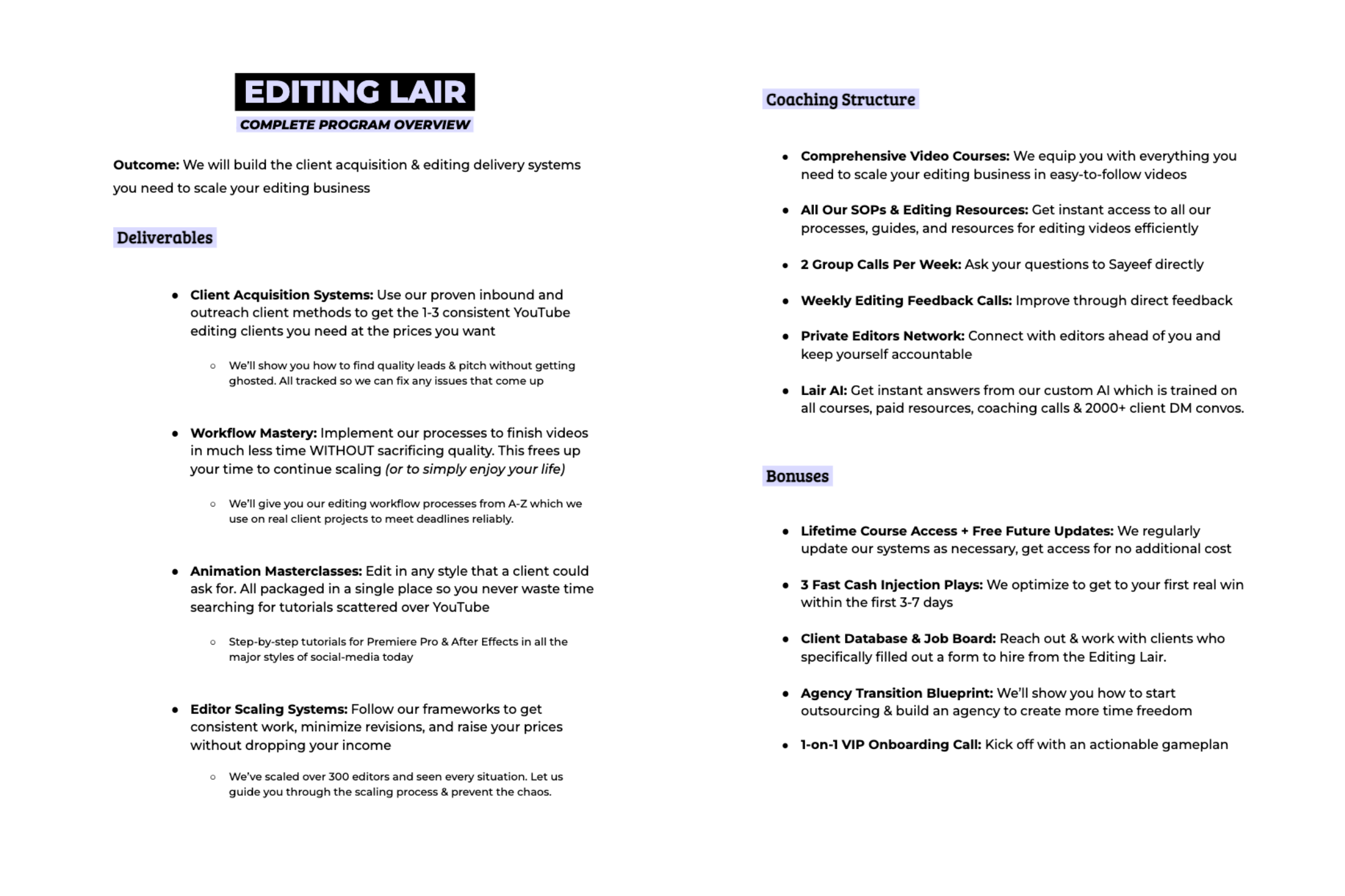 LairAI, the Editing Lair's AI assistant