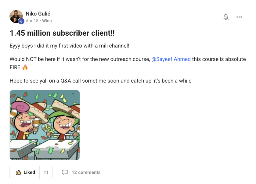 Niko Gulic: 1.45 million subscriber client