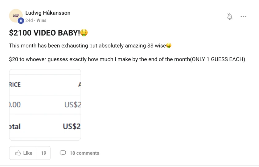 Ludvig Hakansson: $2100 video
