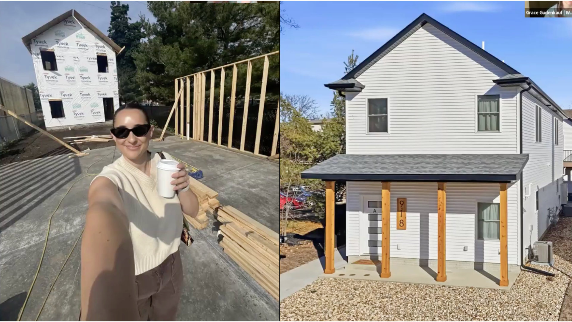 Grace G. and the triplex she built on a single-family lot in Cedar Rapids, IA