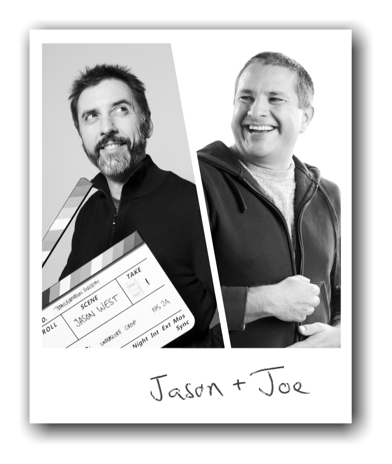 Polaroid-style image labelled Jason and Joe