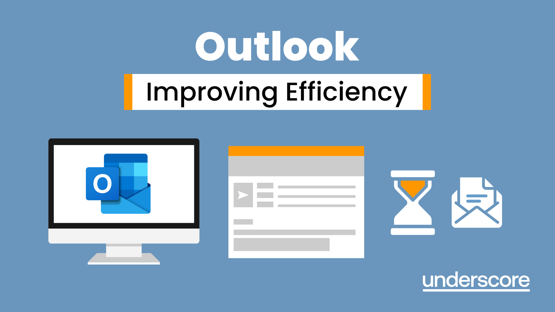 Microsoft Outlook training course hero image – Improve efficiency with time-saving Outlook tools and tips.