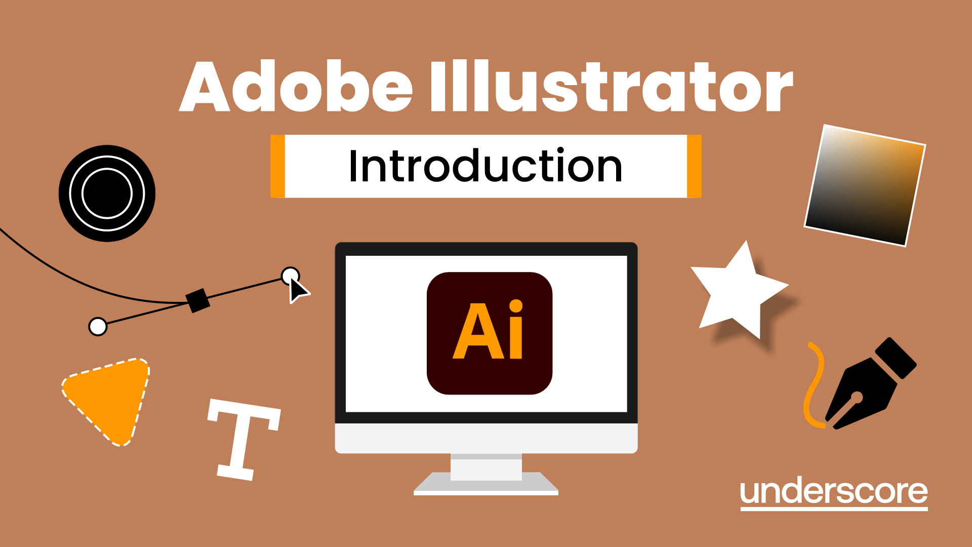 Adobe Illustrator Introduction training course hero image – Design vector graphics and artwork in Illustrator.
