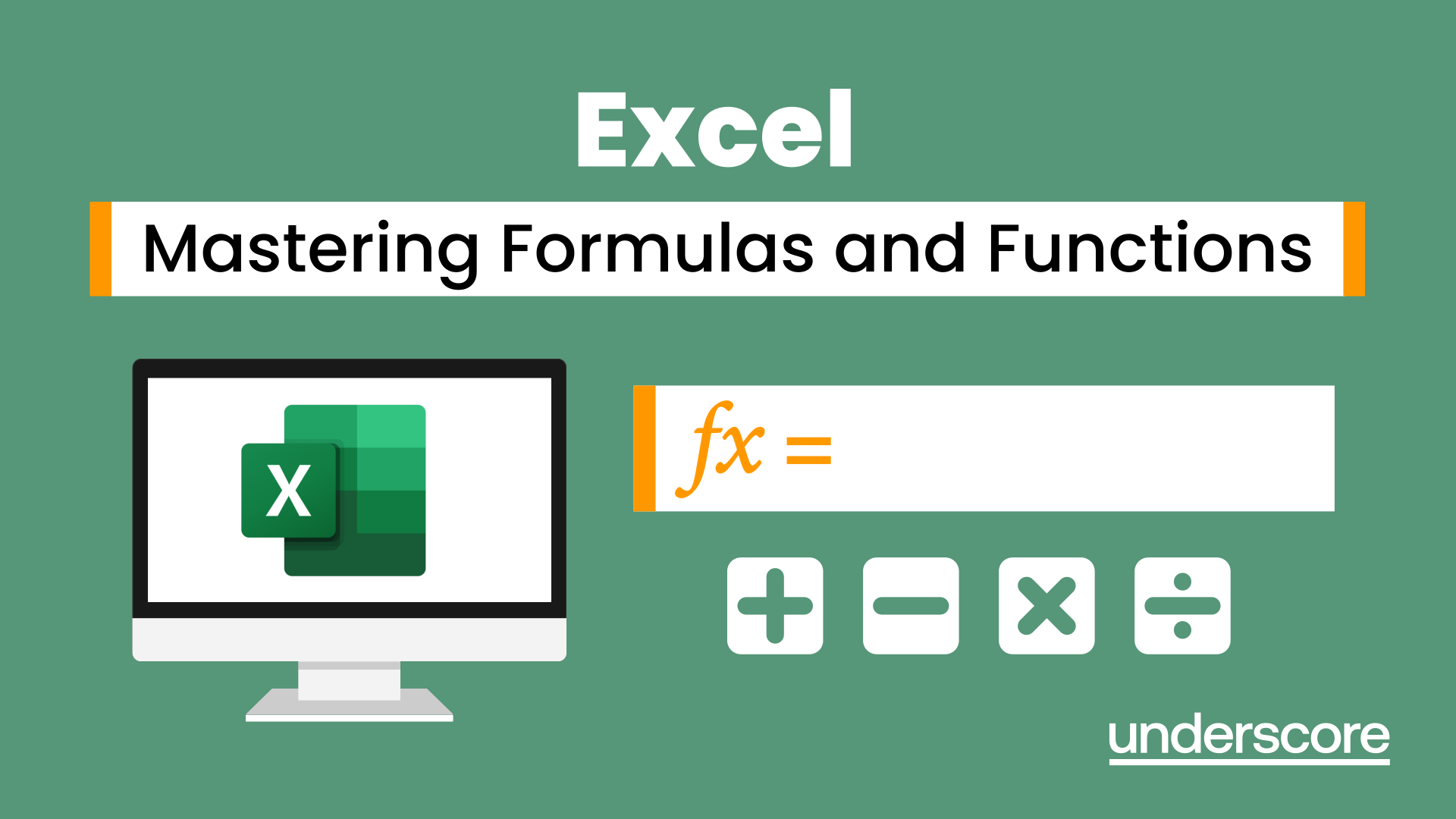 Excel Mastering Formulas and Functions training course hero image – Build confidence using advanced Excel functions.