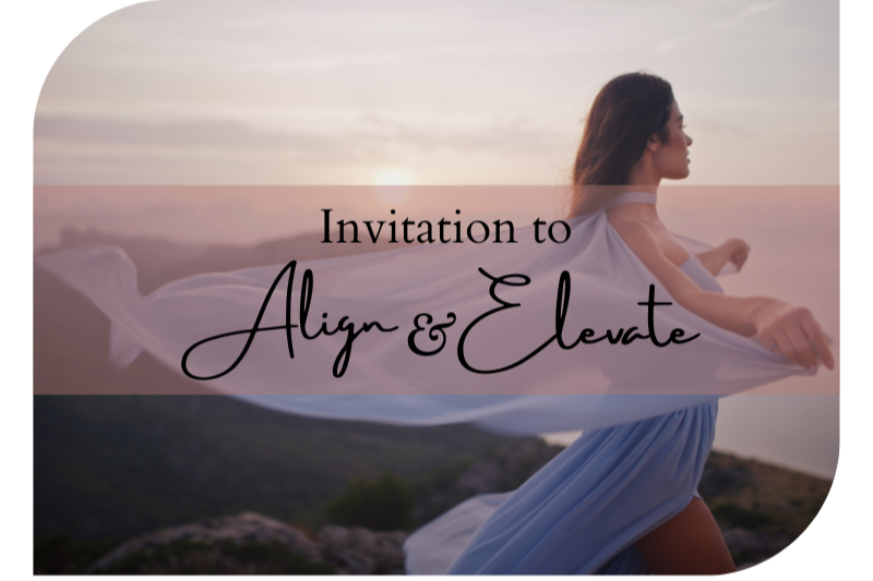 Invitation to Align and Elevate, 8 week integrative course for women navigating stress, anxiety and burnout by a registered psychologist