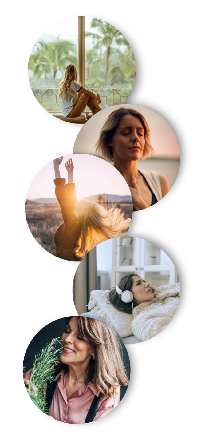 Women experiencing stress, anxiety and overwhelm whose minds resist rest, relating to the problem addressed in Soften and Surrender into Slow