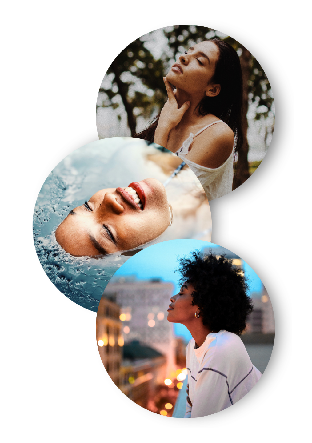 Women experiencing moments of calm, stillness and rest after working with the thought patterns addressed in Soften and Surrender into Slow