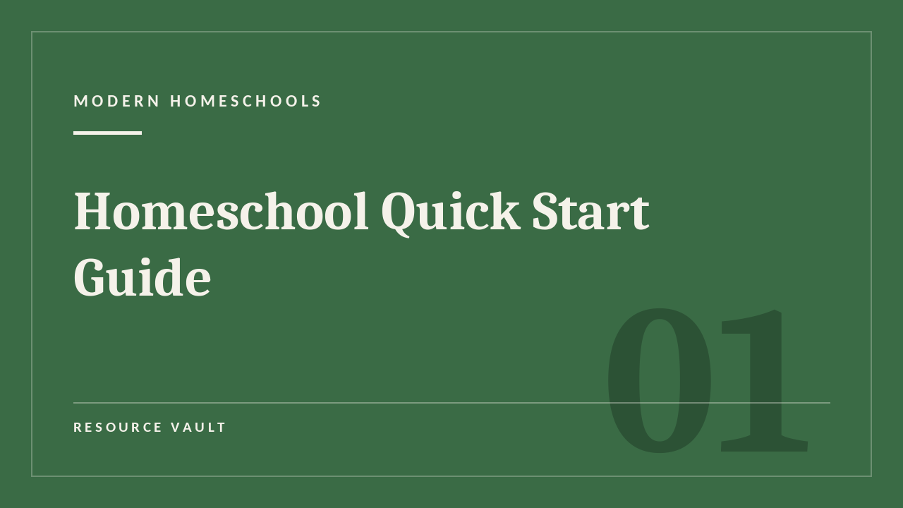 Homeschool Quick Start Guide