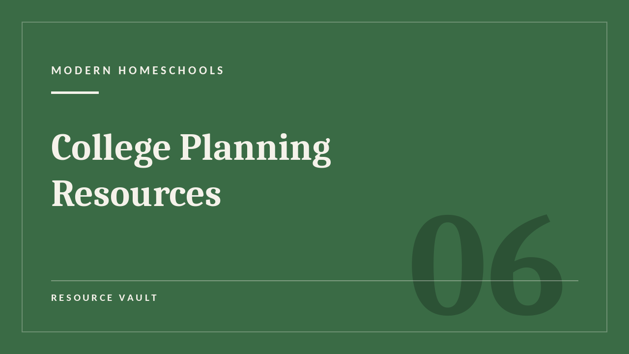 College Planning Resources