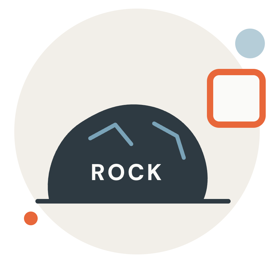 An unfinished Process Rock next to an empty checkbox