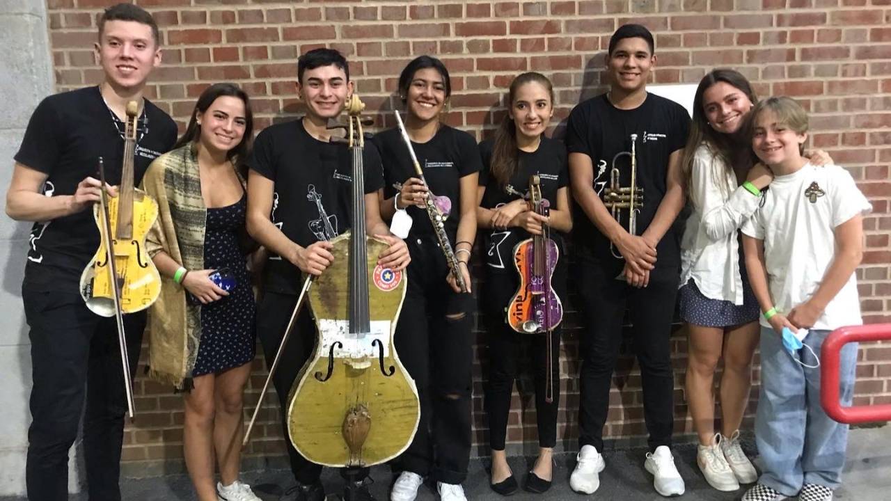 instruments out of trash