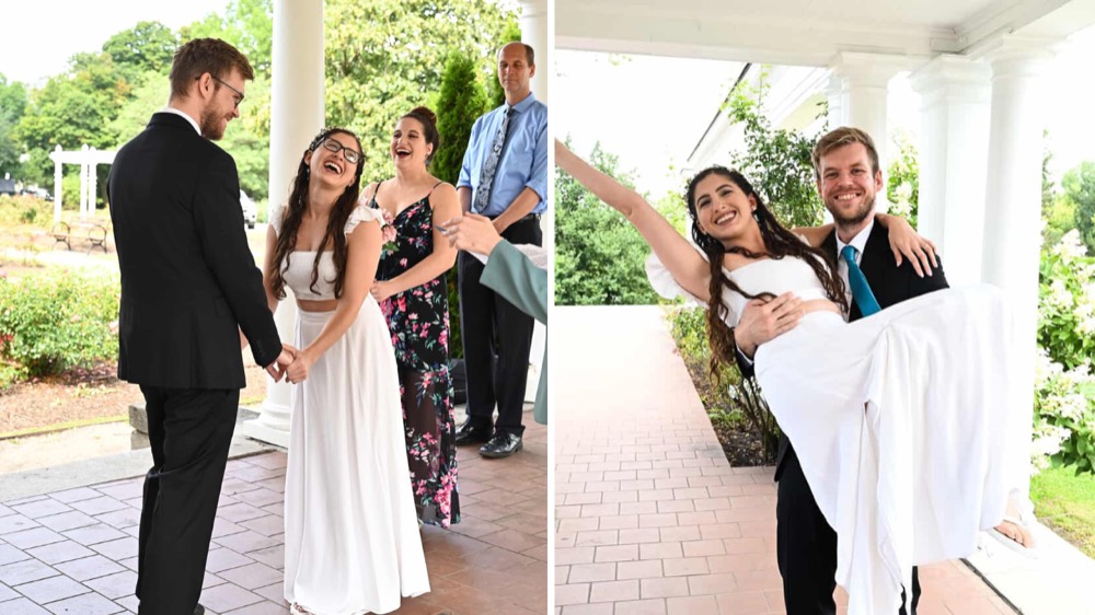 Jonnemarie and her husband on their wedding day