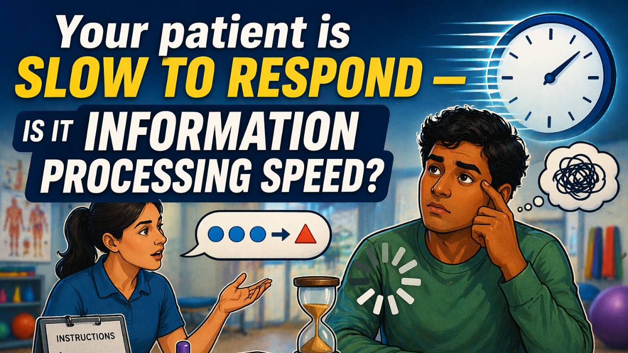 Speed. Think Information Processing Speed Deficits in Rehabilitation