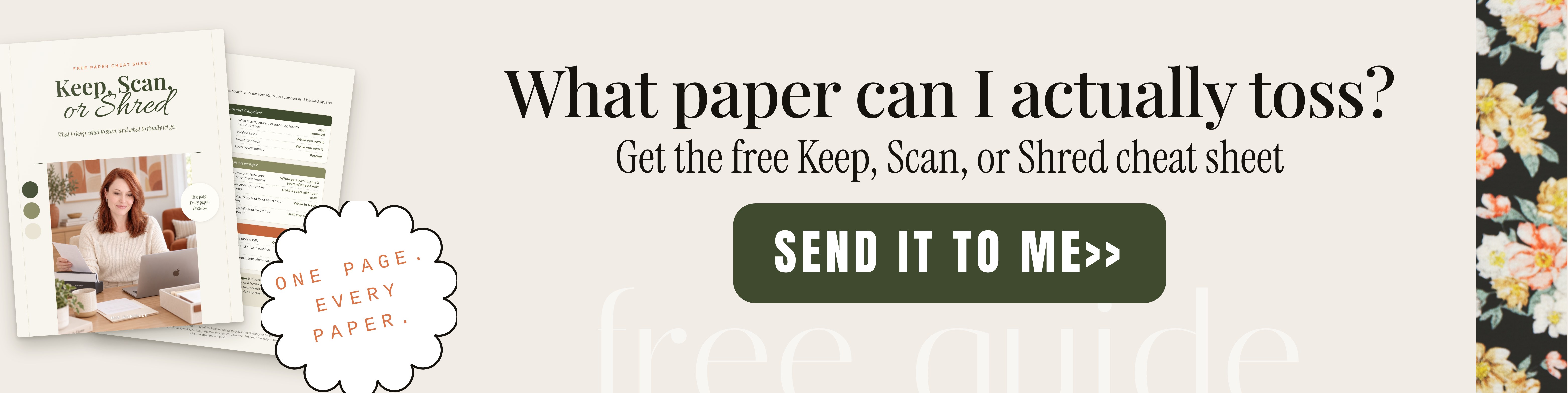 Free paper cheat sheet, what paper can I actually toss