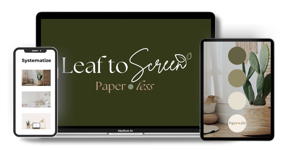 leaf to screen - decluttering papers course suite