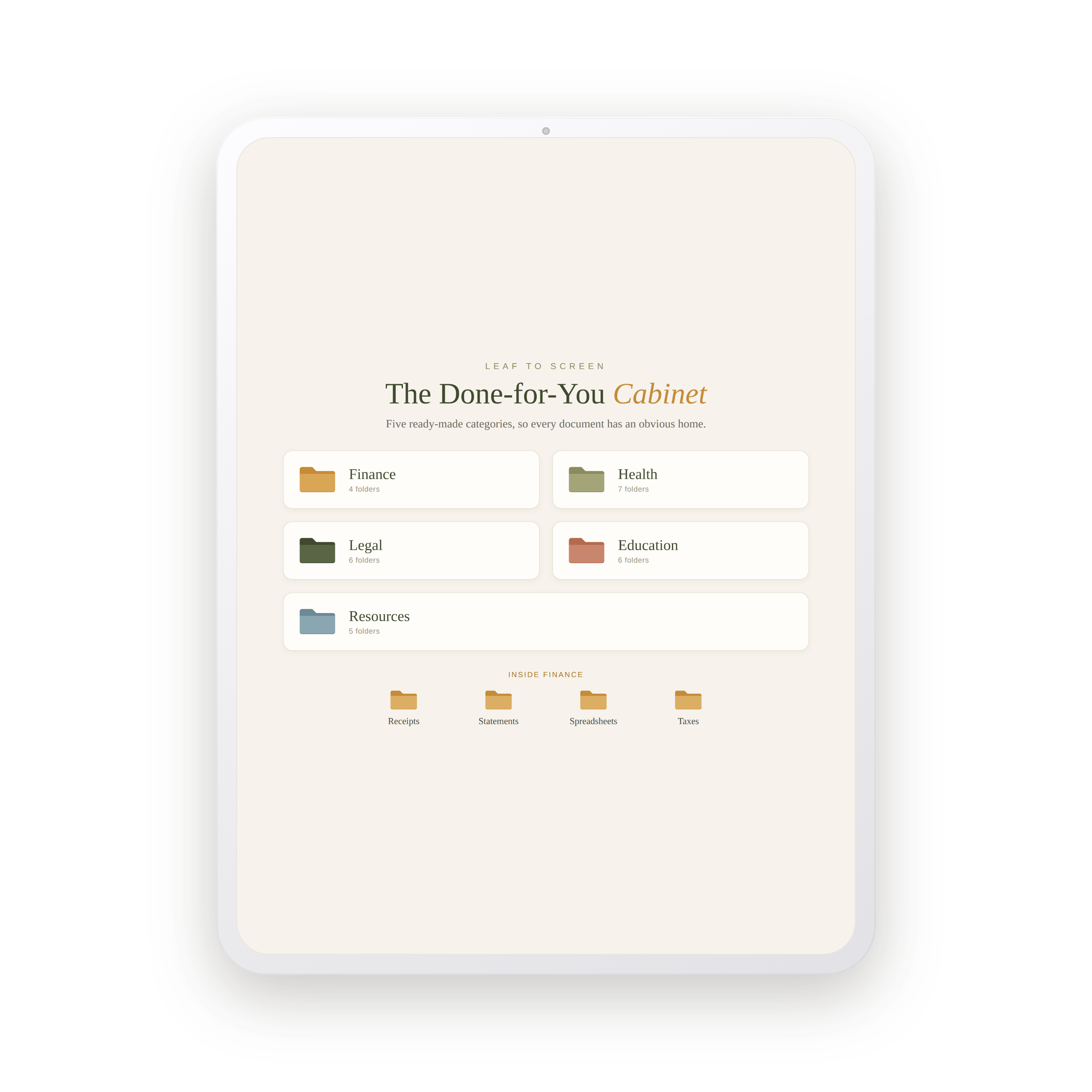 Leaf to Screen Digital Filing Cabinet