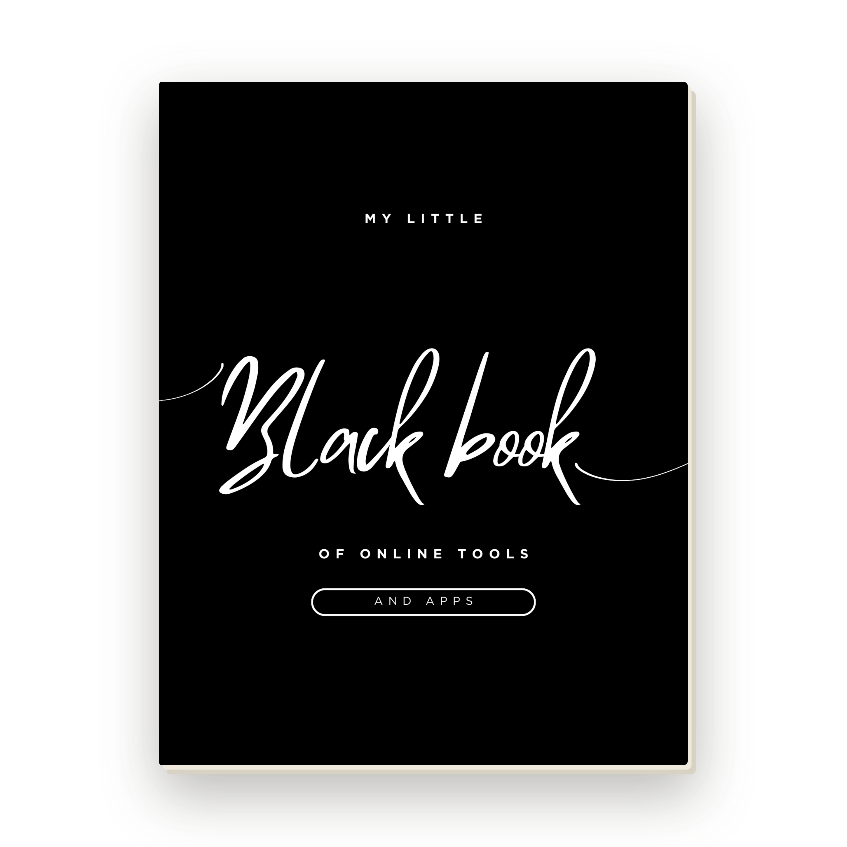 Leaf to Screen Black Book of Online Tools and Apps shown on a tablet