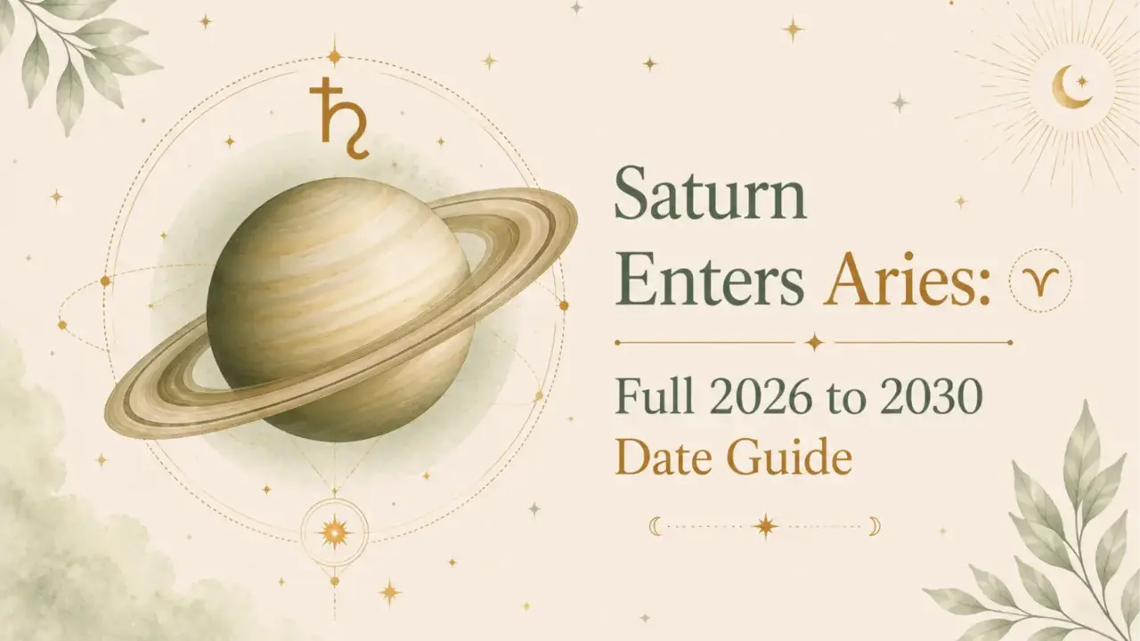 Saturn enters Aries 2026
