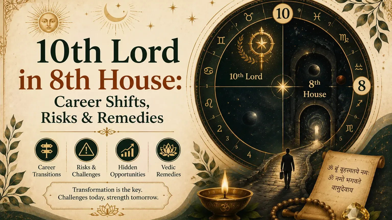 10th lord in 8th house