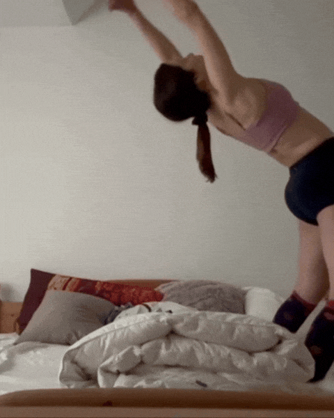 Member doing backbend to bridge