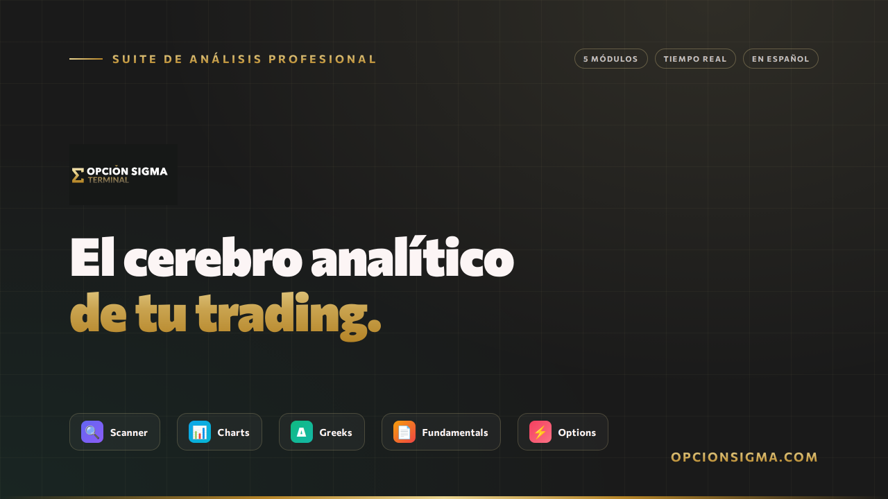Sigma Terminal — El cerebro analítico de tu trading