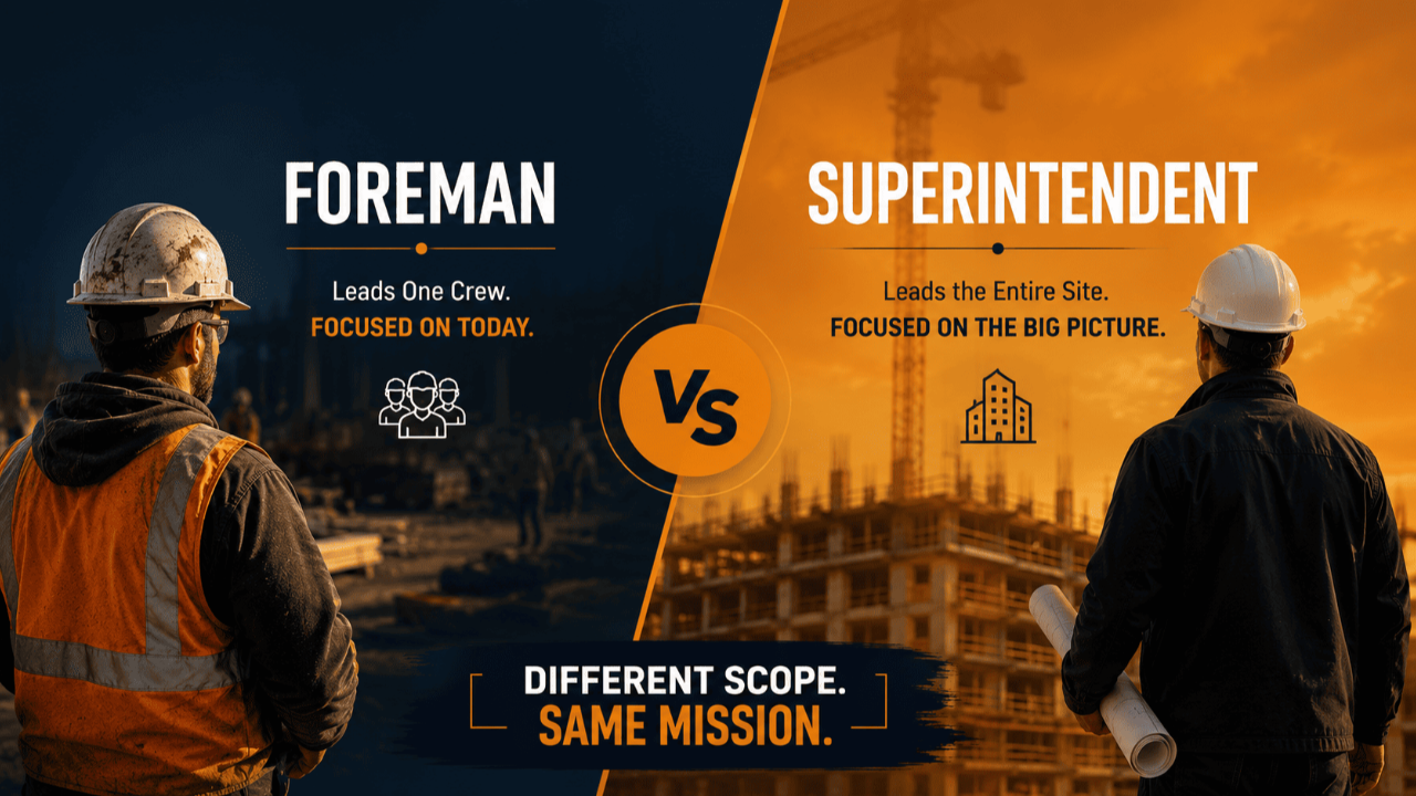 construction superintendent vs foreman​