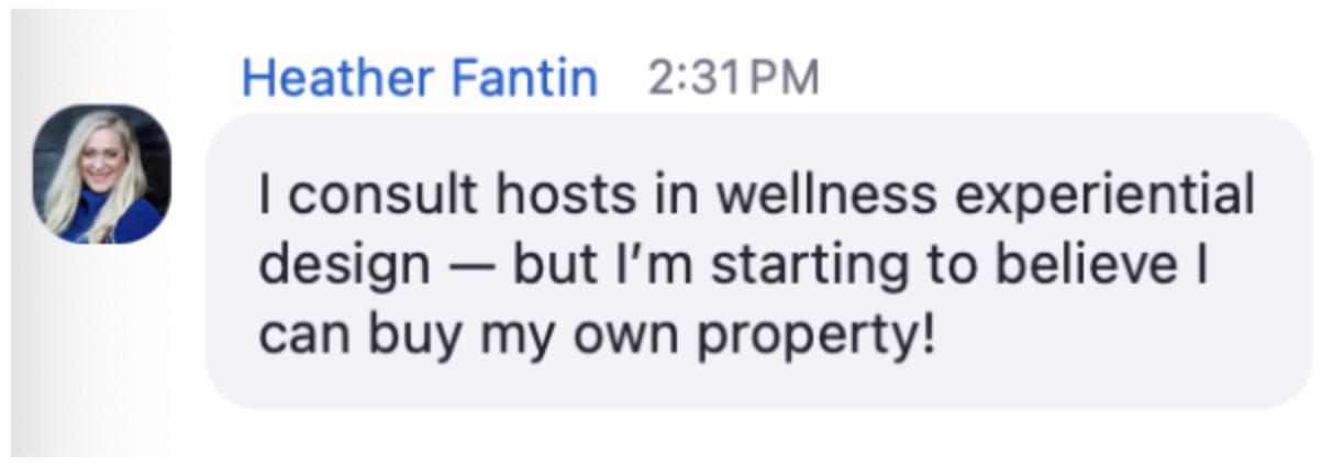 Heather in the live chat: I'm starting to believe I can buy my own property!