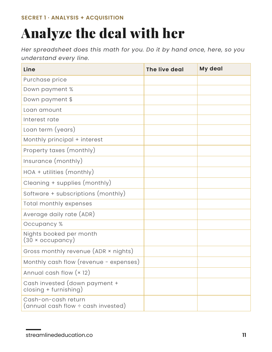 Inside page of the companion workbook
