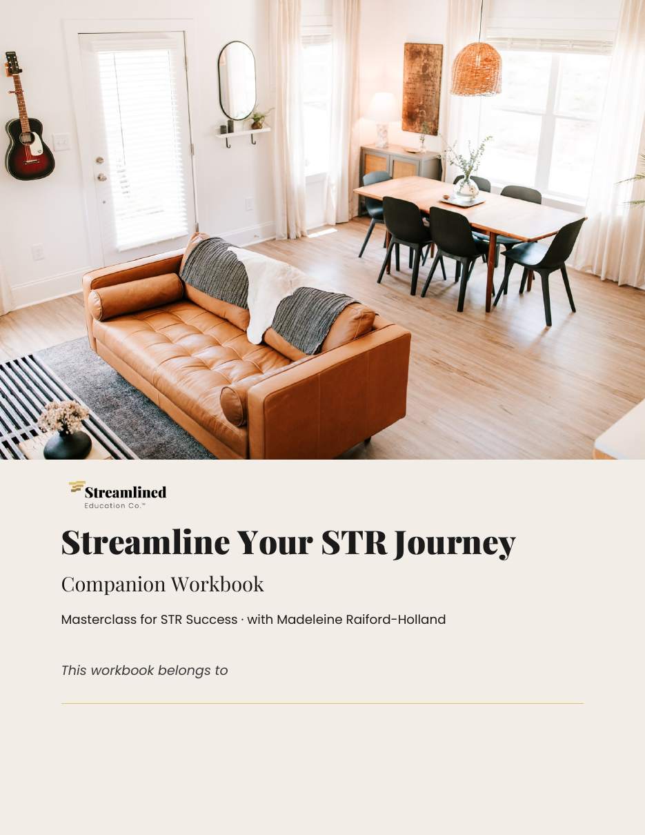 Streamline Your STR Journey Companion Workbook cover