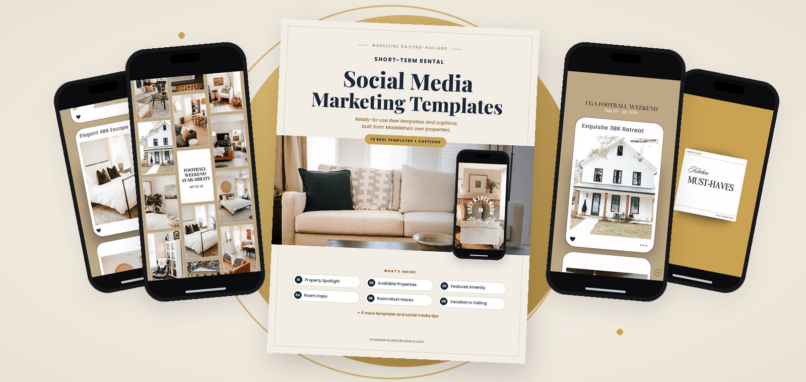 Instagram post template previews