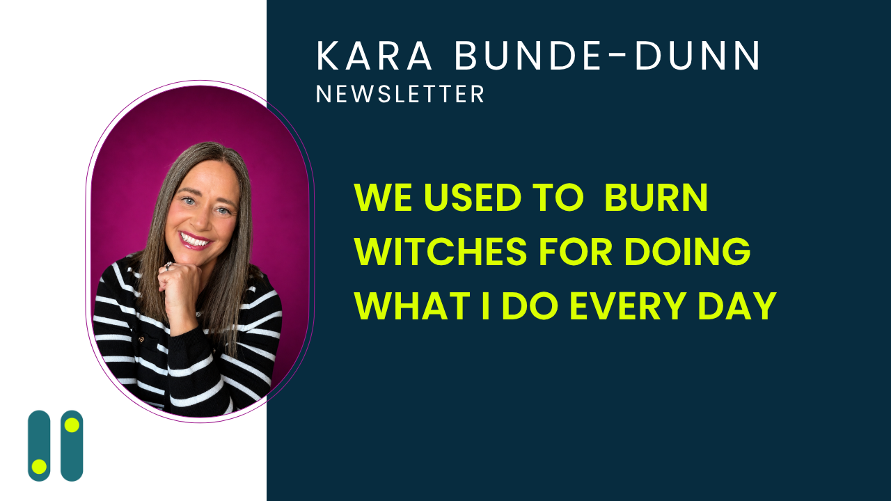 We burned witches for doing what I do, and my daughter had something to say about it.