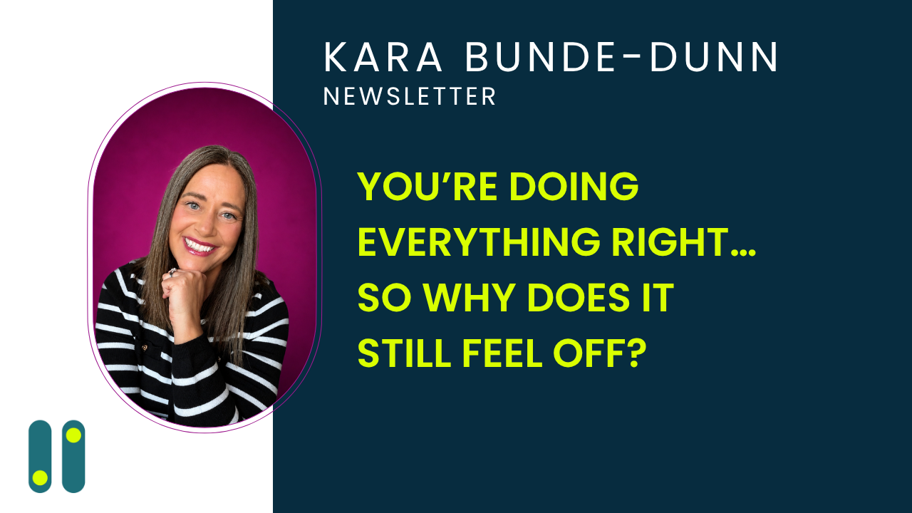 You're doing everything right... so why does it still feel off?
