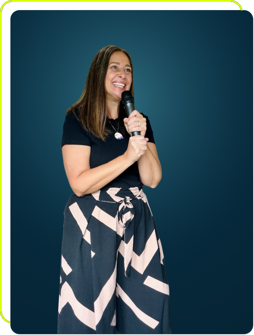 Kara Bunde-Dunn delivering her Switch On Your Light keynote