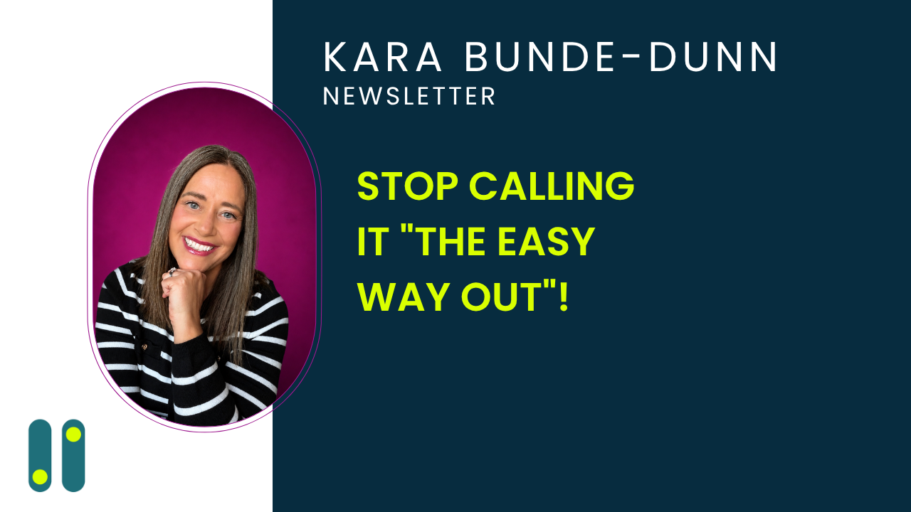 Stop calling it "The Easy Way Out"!