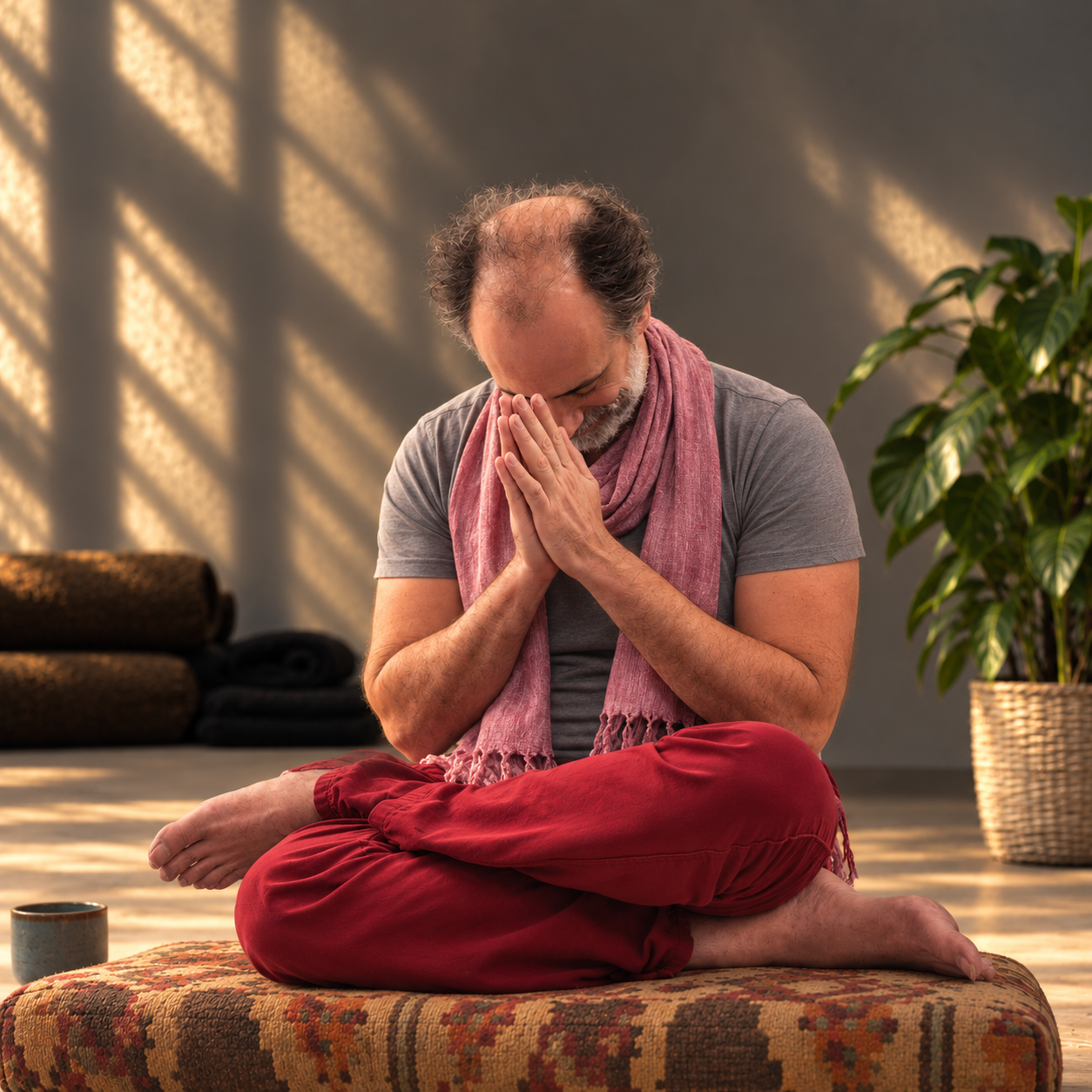 Albert Bissada en méditation