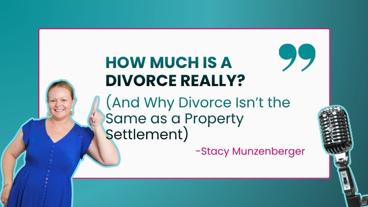 Stacy M talking about divorce and property settlement on The Stacy M Show podcast