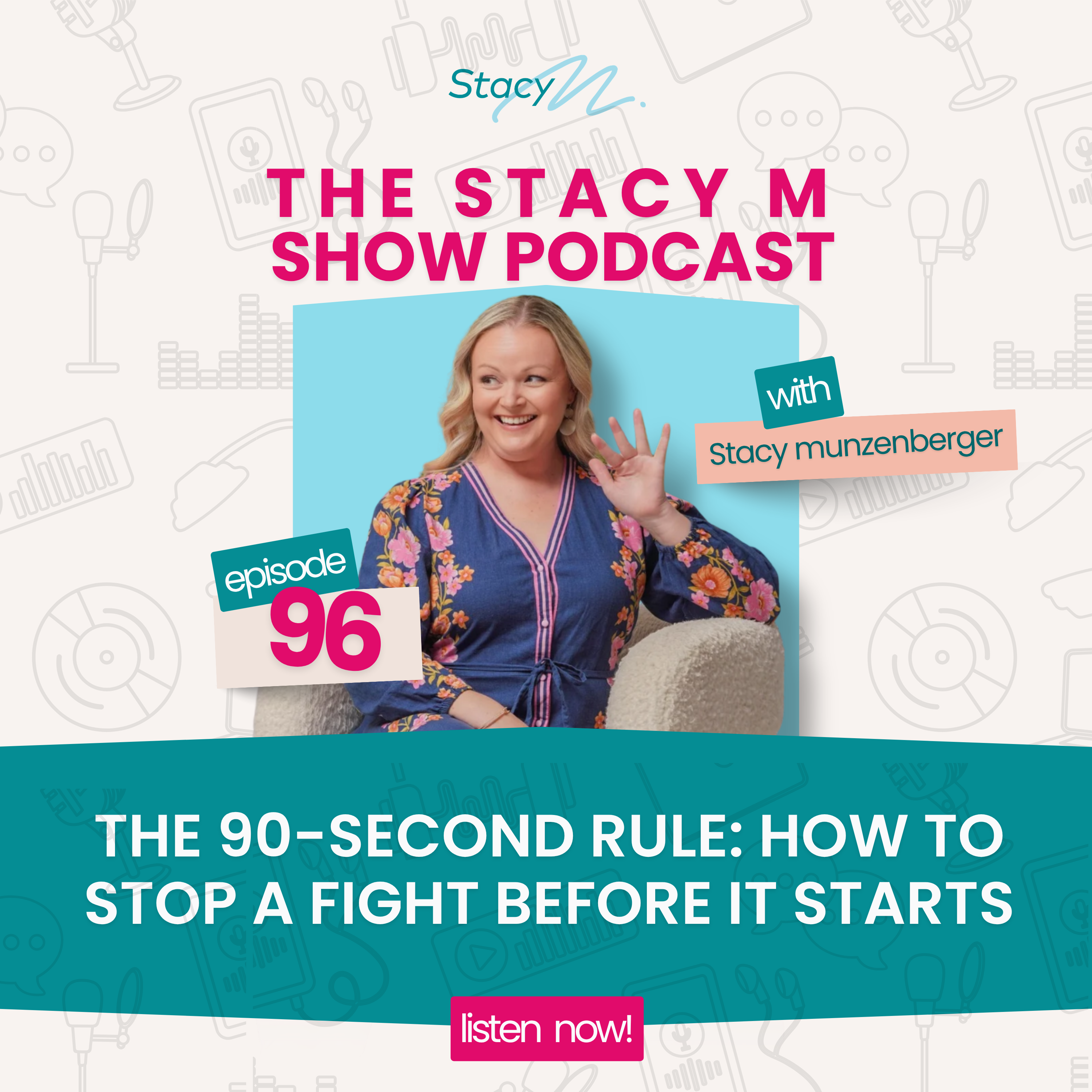 Promotional graphic for The StacyM Show episode titled “Am I in a Toxic/Narcissistic Relationship… or Am I Just Overreacting?” featuring Stacy Munzenberger with empowering podcast branding focused on relationship awareness, emotional wellbeing, and narcissistic behaviour education.