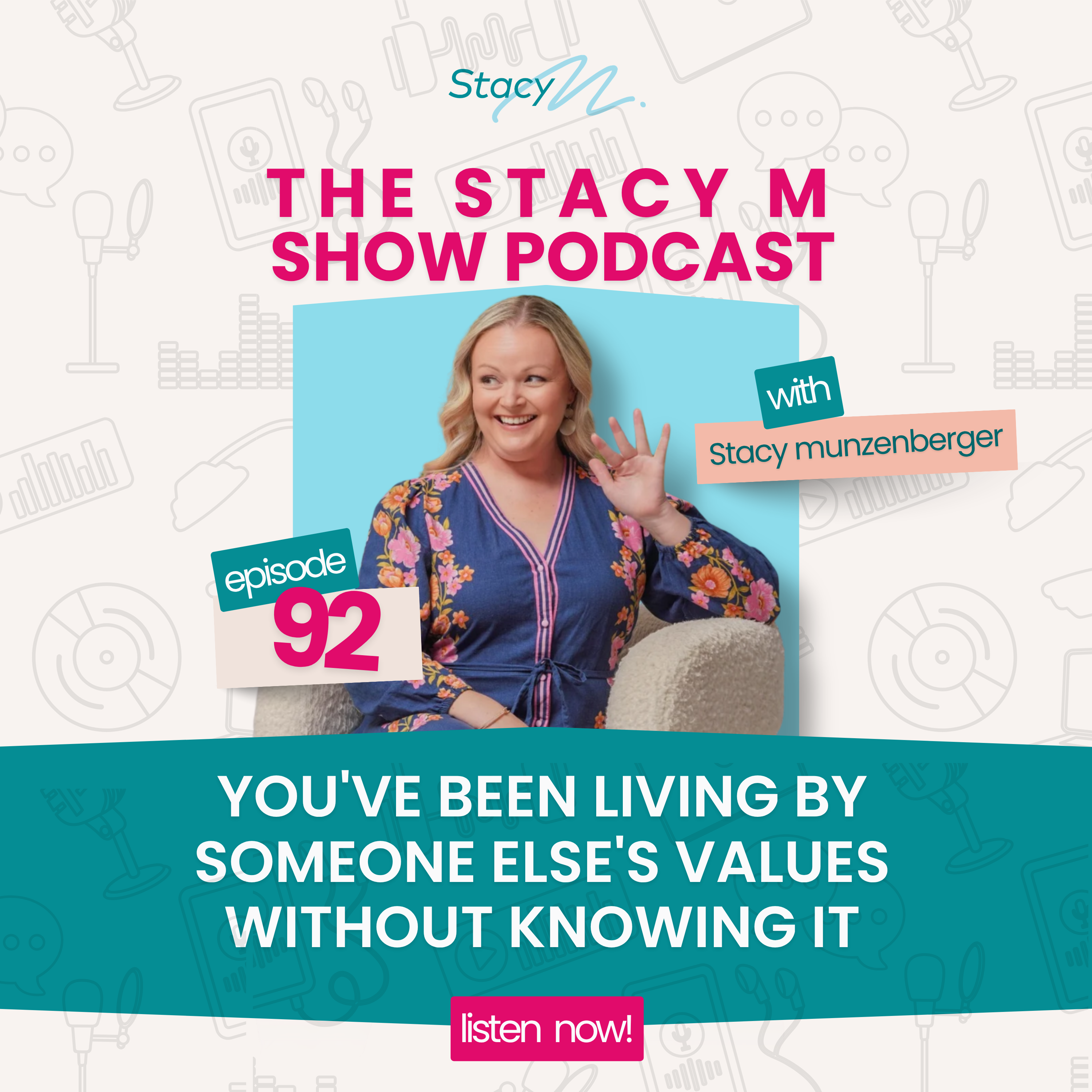 Promotional graphic for The StacyM Show episode titled “Am I in a Toxic/Narcissistic Relationship… or Am I Just Overreacting?” featuring Stacy Munzenberger with empowering podcast branding focused on relationship awareness, emotional wellbeing, and narcissistic behaviour education.