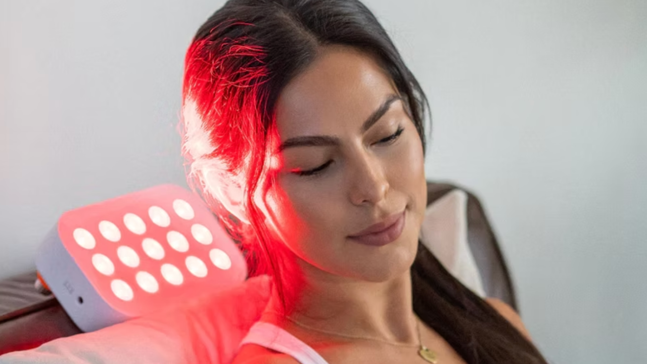 Red light therapy woman