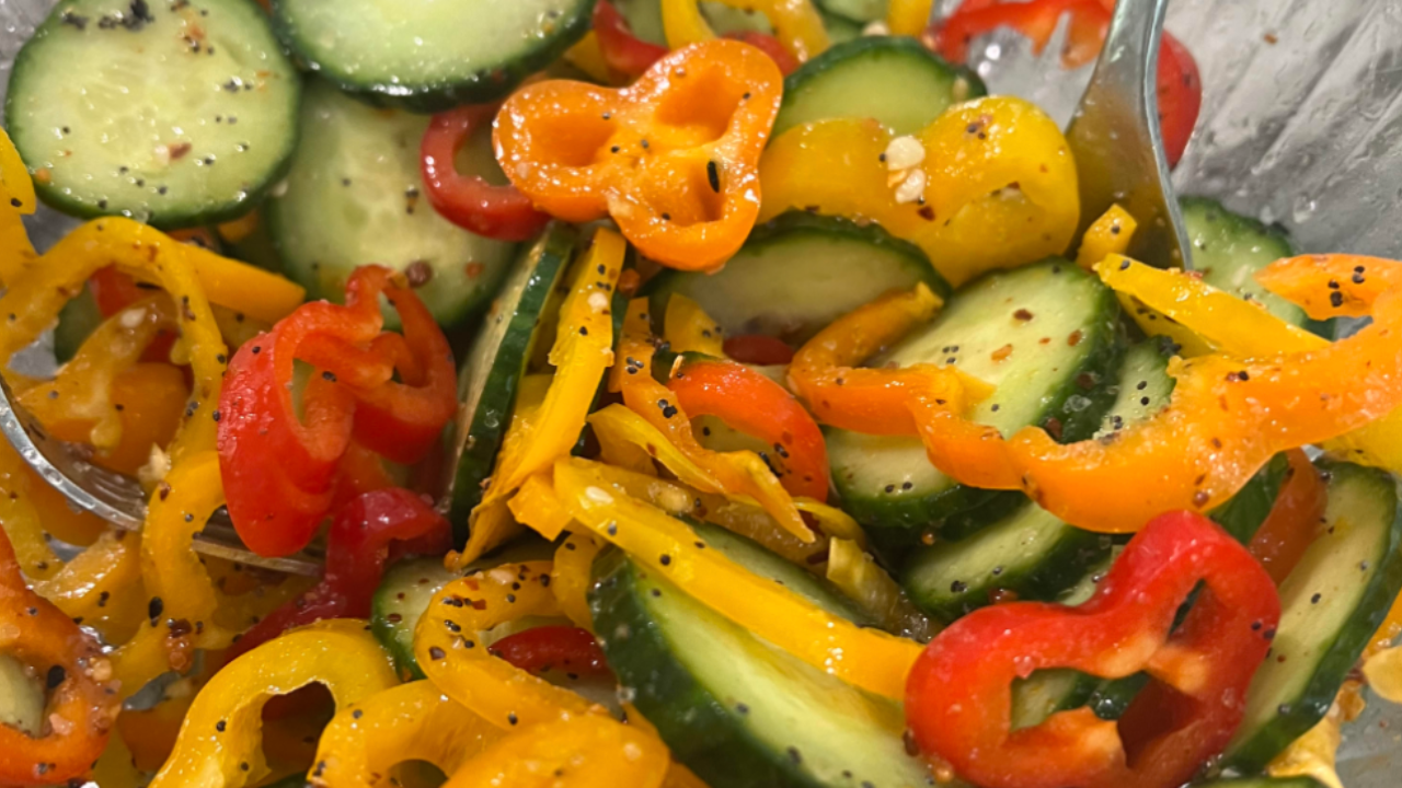 Cucumber and Sweet Bell Pepper Salad