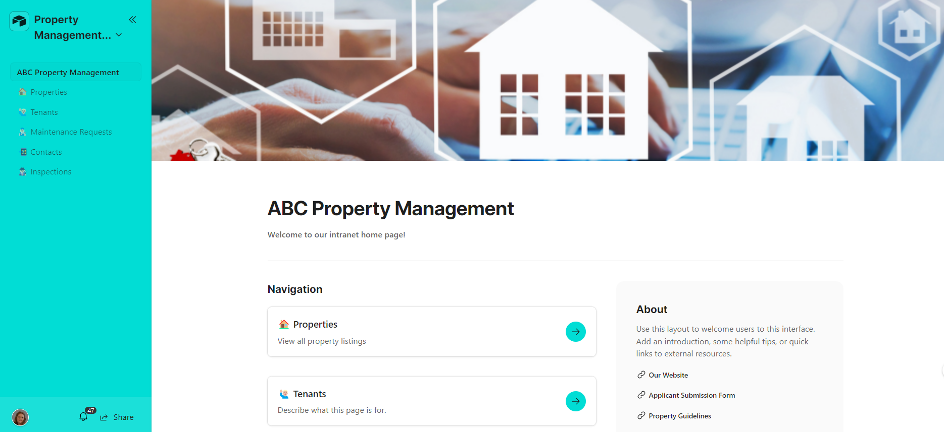 Screenshot of Airtable interface overview layout.