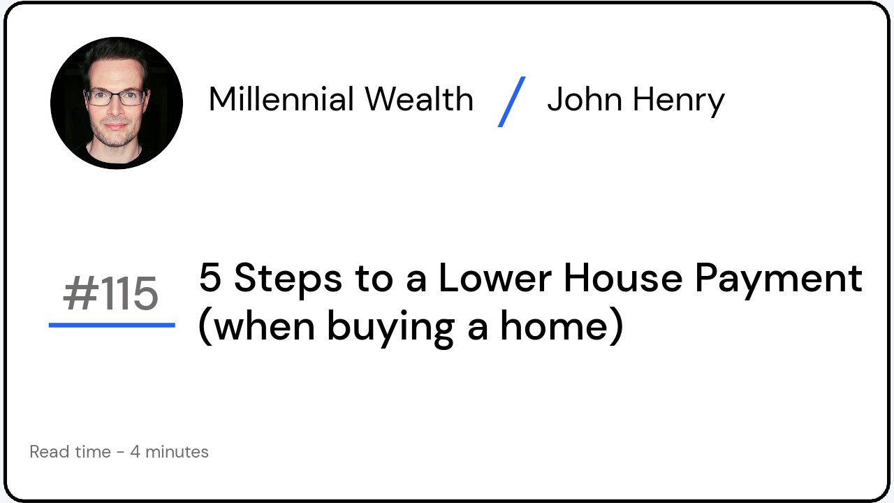 5 Steps to a Lower House Payment (when buying a home)