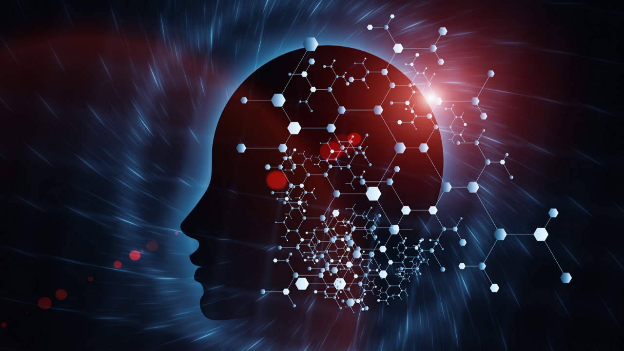 Abstract human profile with interconnected hexagonal patterns extending through the mind, symbolizing pattern recognition, curiosity, and thoughtful discernment without rushing to conclusions.