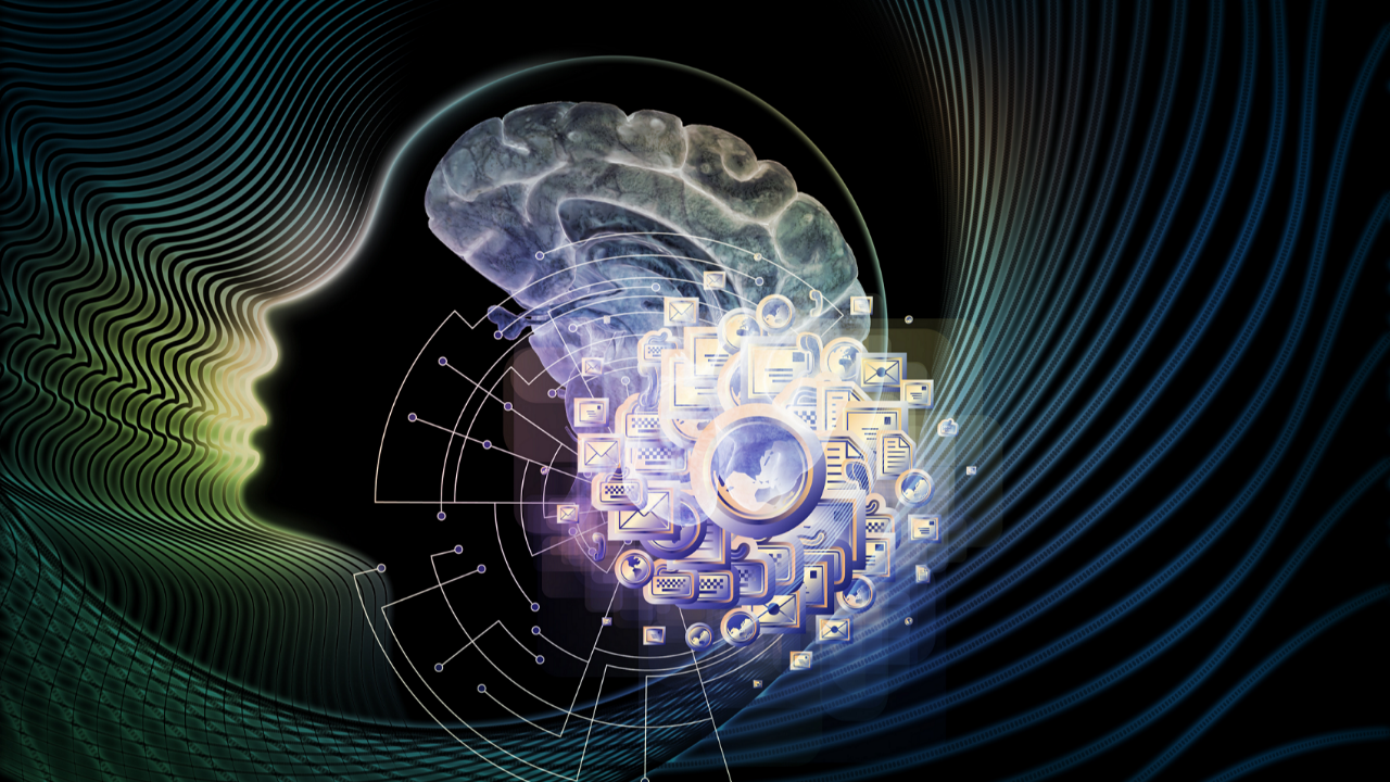 Abstract human profile with a glowing brain connected to networks of information, symbolizing the difference between possessing knowledge and developing true orientation.