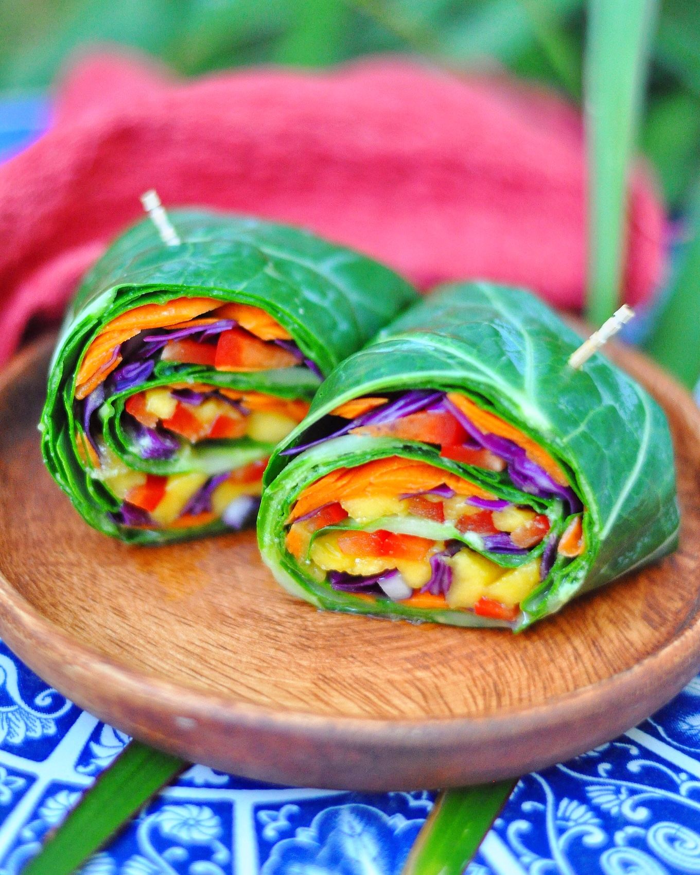 Plant-based rainbow wraps