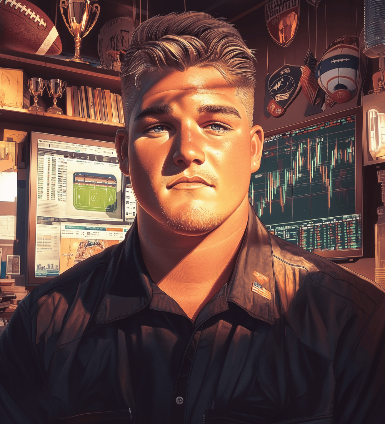 Mike, TradeQuest character: former athlete applying discipline to trading