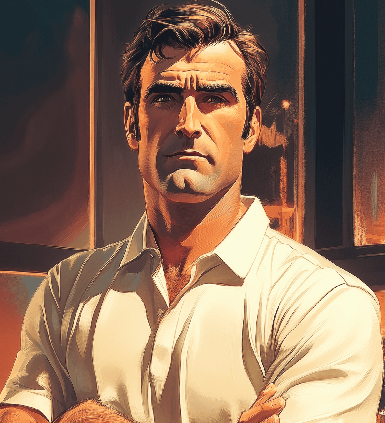 TradeQuest character illustration: an experienced trader frustrated by inconsistent results