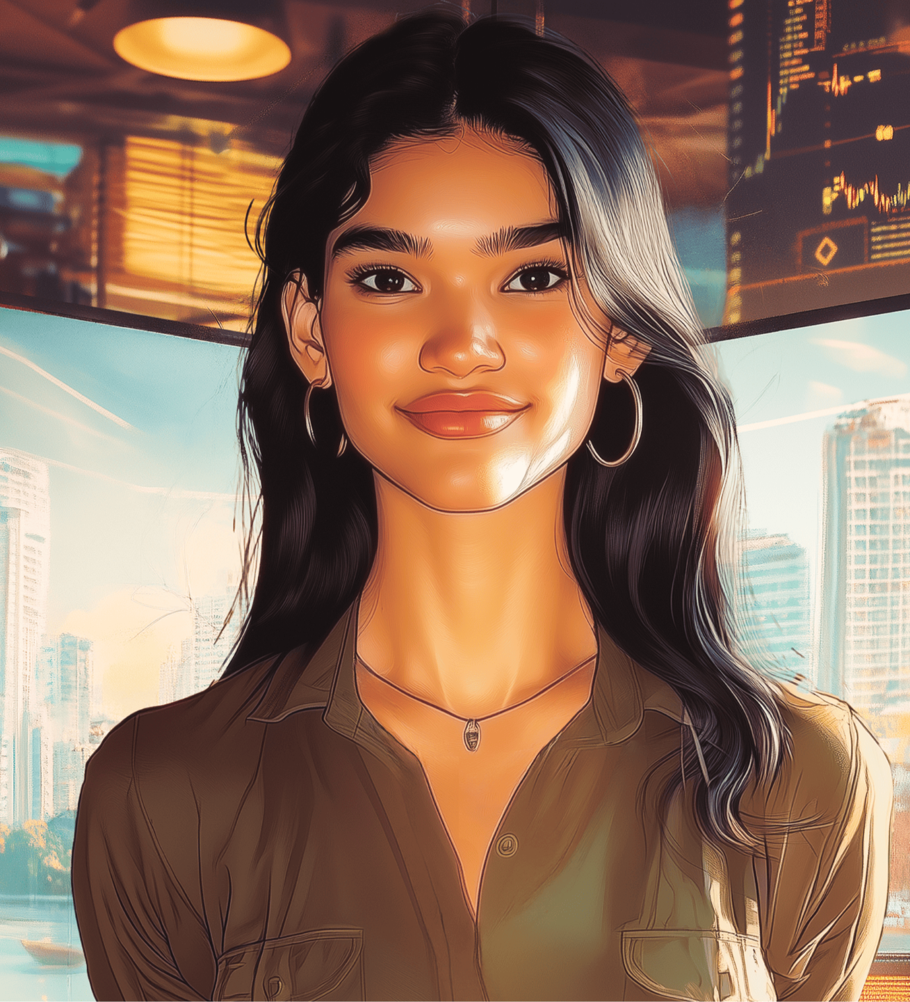 TradeQuest character illustration: a new trader at the start of the path